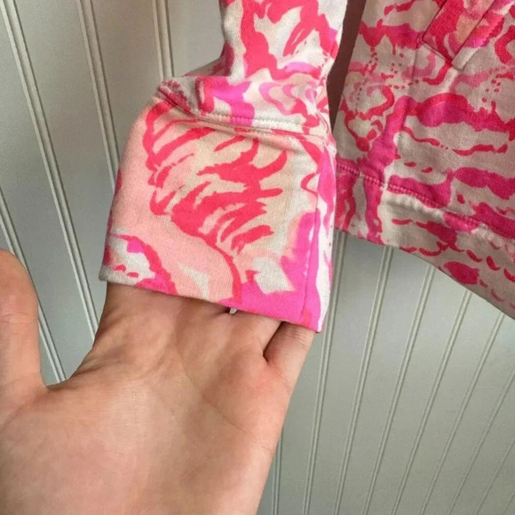 Lilly Pulitzer pink half zip long sleeve pullover jacket size XXS L38 - Picture 2 of 9